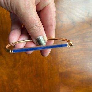 Fossil Rose Gold Navy Blue Bar Bracelet